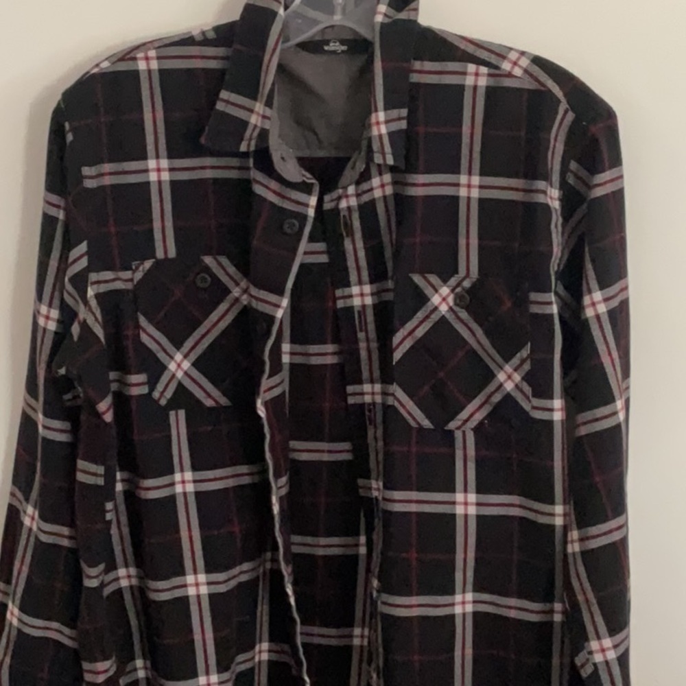 Wrangler Black and White Casual Button Down Shirt